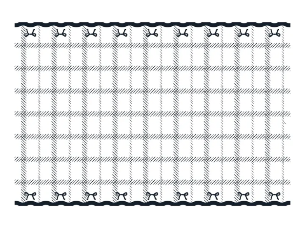 Τραπεζομάντηλο - Λευκό με φιόγκους (1,20μ x 1,80μ) 
