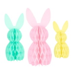 Picture of Easter decorations standing honeycomb Bunnies 3 pcs.