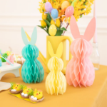 Picture of Easter decorations standing honeycomb Bunnies 3 pcs.