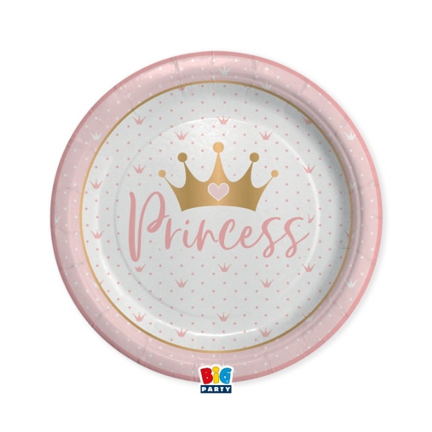 Χάρτινα πιάτα φαγητού - Princess (8τμχ)