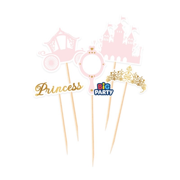 Mini διακοσμητικά sticks -Princess (5τμχ)