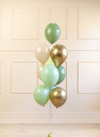 Show details for Balloon bouquet  filled with helium - Natural (10 balloons) Picture of Balloon bouquet  filled with helium - Natural (10 balloons)