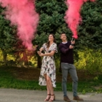 Εκτοξευτήρας με ροζ καπνό - Gender reveal