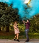 Picture of Blue smoke cannon - Gender reveal