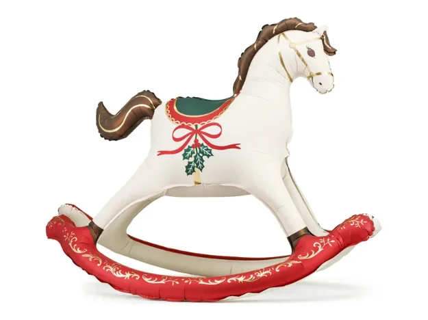 Picture of Standing Foil Balloon Christmas Rocking Horse