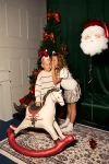 Picture of Standing Foil Balloon Christmas Rocking Horse