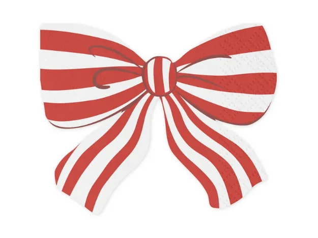 Picture of Paper napkins - Striped Bow (12pcs)
