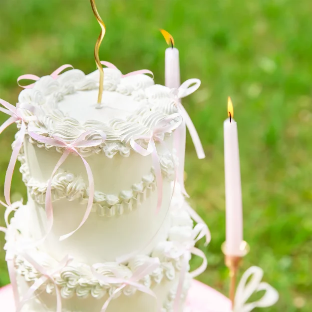 Picture of Cake toppers - Pink bows DIY (10 pcs)