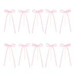 Picture of Cake toppers - Pink bows DIY (10 pcs)