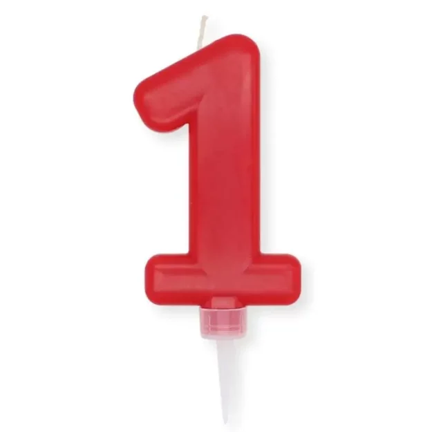 Picture of Candle number 1 red