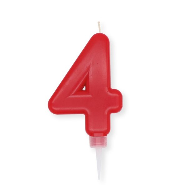 Picture of Candle number 4 red