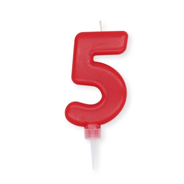 Picture of Candle number 5 red