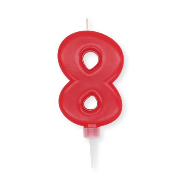 Picture of Candle number 8 red
