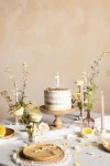 Picture of Candle number 1 white with flower petals