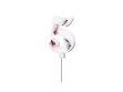 Picture of Candle number 5 white with flower petals