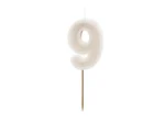 Picture of Candle number 9 white