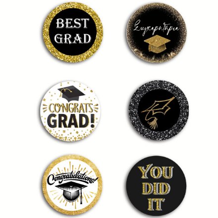 Show details for Wooden graduation badge (1pc) Picture of Wooden graduation badge (1pc)