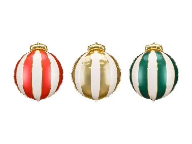 Picture of Foil Balloons Christmas Baubles (3pcs)