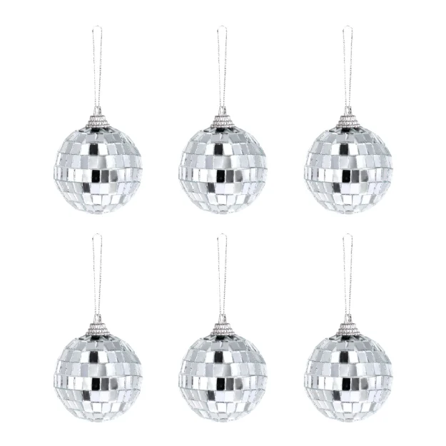 Χριστουγεννιάτικα στολίδια- Ντίσκο μπάλες 5εκ (6τμχ)