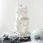 Picture of Silver Disco Ball Toppers 8 pcs set
