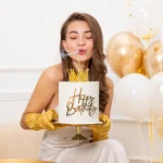 Διακοσμητικό τούρτας - Χρυσό στέμμα με ασημένια κρύσταλλα