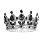 Διακοσμητικό τούρτας - Μαύρο στέμμα με μαύρα κρύσταλλα