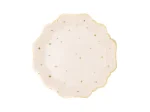 Χάρτινα πιάτα φαγητού -Μπεζ με χρυσά αστέρια (6τμχ)