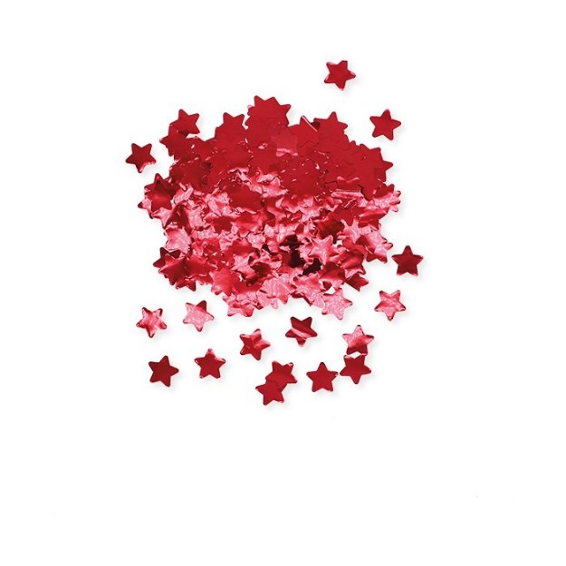 Κομφετί κόκκινα αστέρια foil (2 x 2εκ)