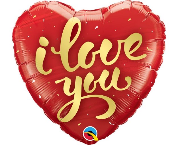 Μπαλόνι Foil κόκκινη Καρδιά - I love you (43εκ)