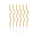 Picture of Golden spiral birthday candles 6 pcs.
