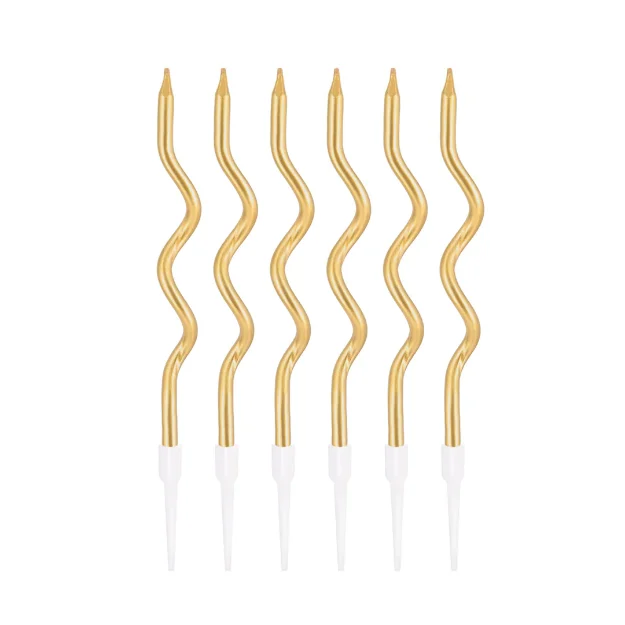 Picture of Golden spiral birthday candles 6 pcs.