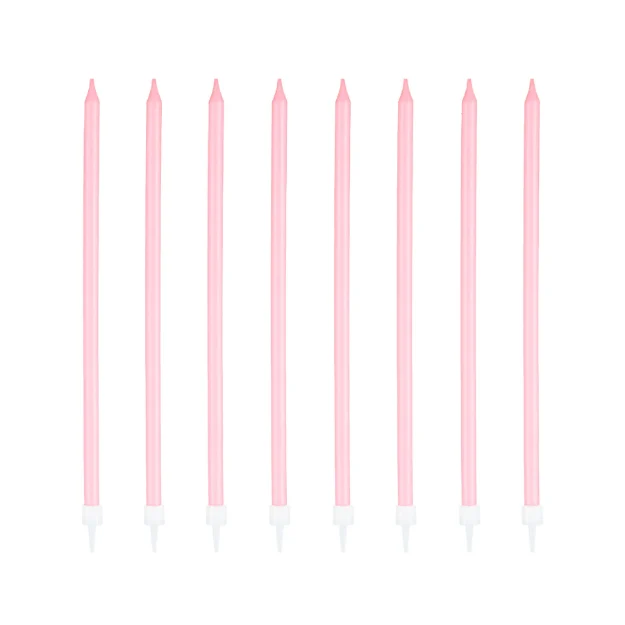 Picture of Cake Candles Long - pink (8pcs)