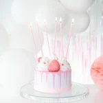 Picture of Cake Candles Long - pink (8pcs)