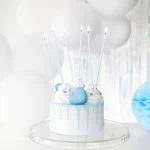 Κεράκια για τούρτα ψηλά - Γαλάζια (8τμχ)