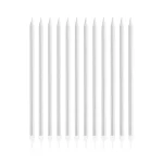 Κεράκια για τούρτα ψηλά - Ασημί (12τμχ)