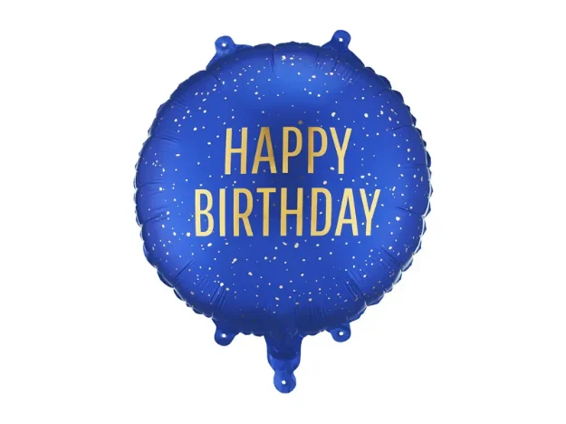 Μπαλόνι foil Happy birthday σκούρο μπλε