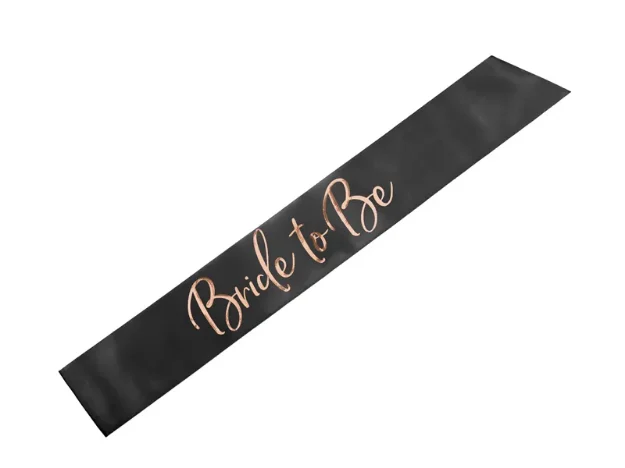 Picture of Bride to Be sash, black, 75 cm