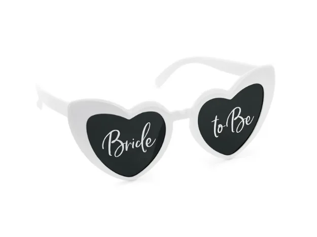 Picture of White heart-shaped glasses Bride to be