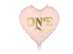 Picture of Foil balloon Heart ''One'', 45 cm, light pink