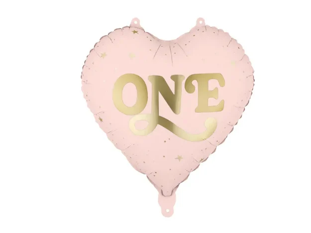 Picture of Foil balloon Heart ''One'', 45 cm, light pink