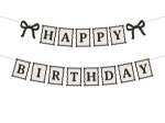 Γιρλάντα Happy Birthday με σημαιάκια και φιόγκους