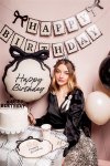 Γιρλάντα Happy Birthday με σημαιάκια και φιόγκους