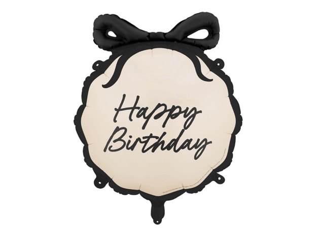 Μπαλόνι foil Happy Birthday με φιόγκο