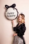 Μπαλόνι foil Happy Birthday με φιόγκο