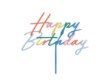 Διακοσμητικό τούρτας - Happy Birthday πολύχρωμο 18x16,50εκ.