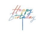 Διακοσμητικό τούρτας - Happy Birthday πολύχρωμο 18x16,50εκ.