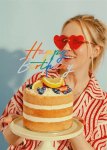 Διακοσμητικό τούρτας - Happy Birthday πολύχρωμο 18x16,50εκ.